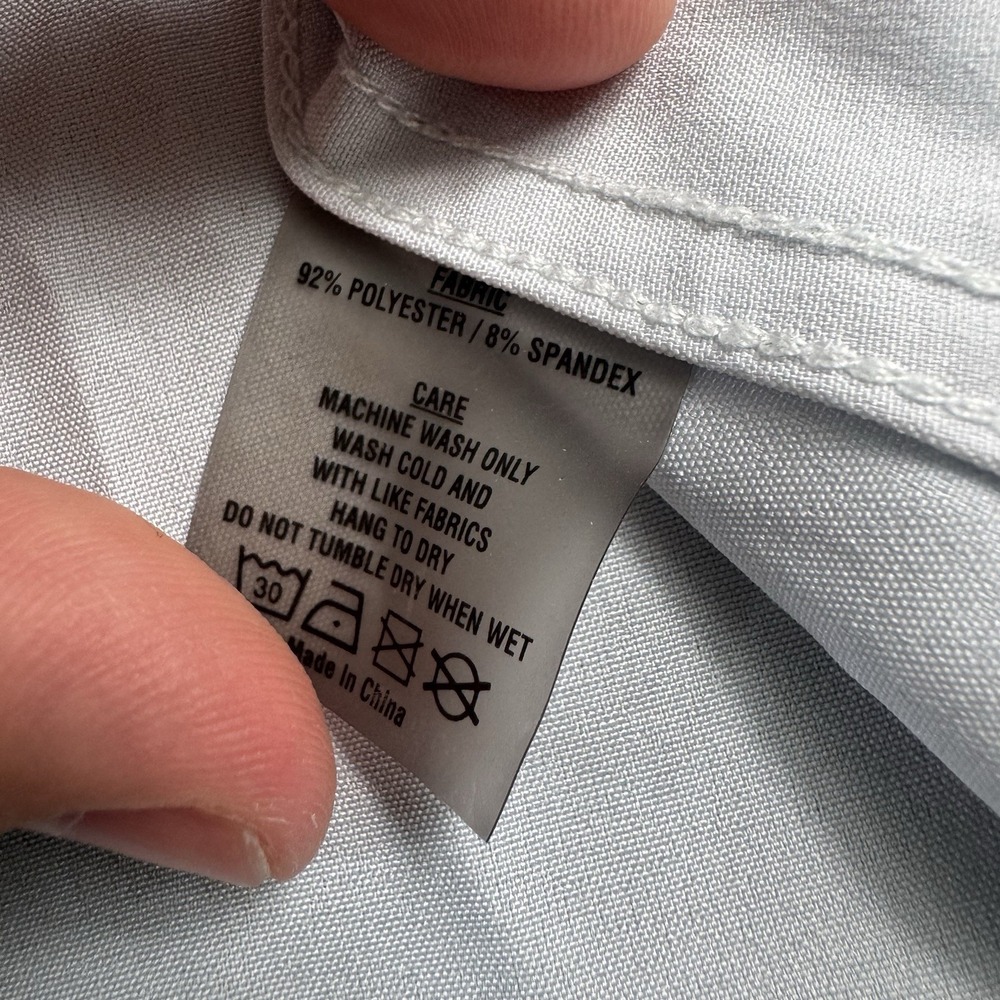 State & Liberty Light Blue Polyester Performance L/S Button Front Size Small - Picture 5 of 6